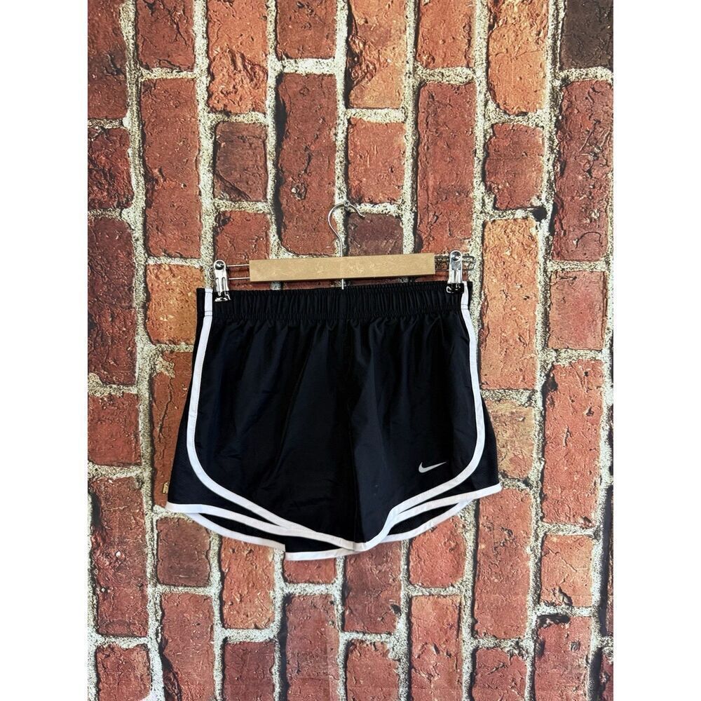Nike Womens Black Lined Running Shorts Dri-Fit w/ Drawstring Size Small
